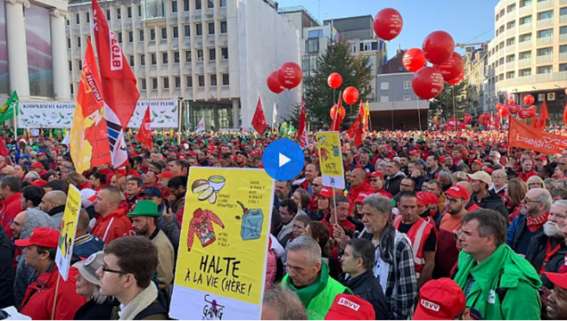 Thousands protest in Brussels over cost of living crisis