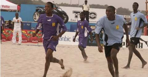 Mighty Warriors Lead Cal Bank Beach Soccer Premier League