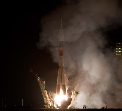 Three New Station Crew Members Launch from Kazakhstan